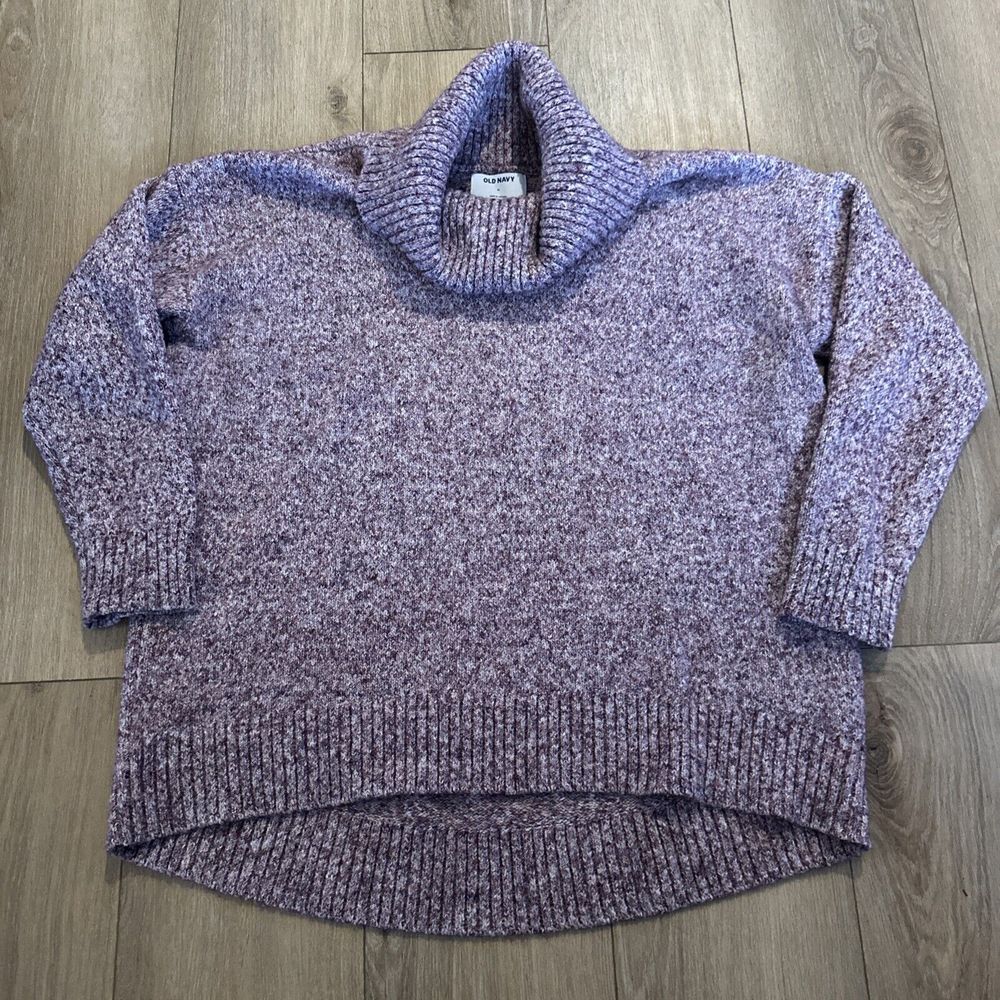 Old Navy Women's Knit Cowl Neck Sweaterโ Size XL Pink Mauve Ski Preowned